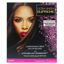 Ultra Sheen Supreme No Lye Relaxer Kit Case of 4