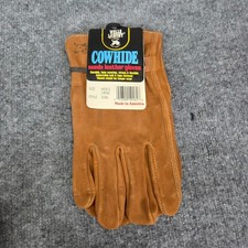 Vintage Work Gloves Wells Lamont Leather Grips Suede Cowhide Mens Large NEW