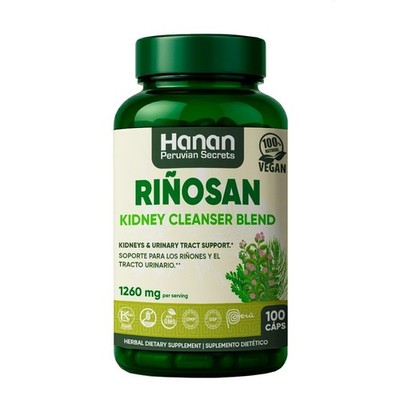 Hanan Rinosan Kidney Cleanser Blend | 100 Capsules | Naturally Aids in Supportin
