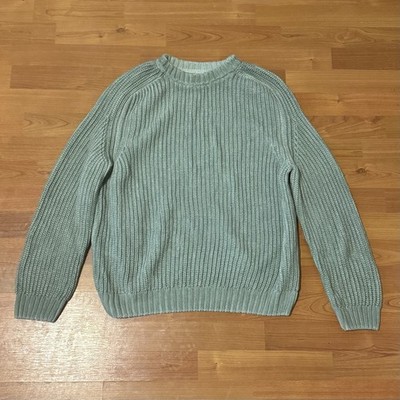 Men s Ronning UK Everyday Uniform Fisherman Knit Sweater Green Size Medium