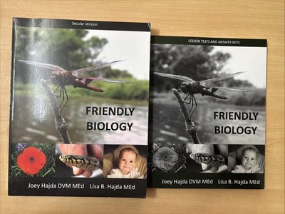 Friendly Biology Secular Ver Joey Lisa Hajda Textbook + Lesson Tests Answer Keys