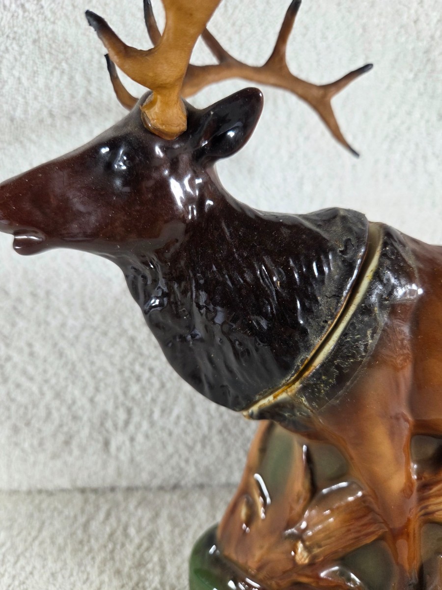 Vintage Heritage China Elk Stag Decanter Ezra Brooks 1972 Liquor