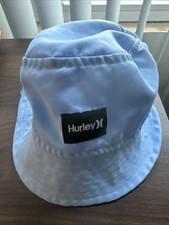 Hurley Toddler Boonie Bucket Sun Hat With Strap Light Blue 2T