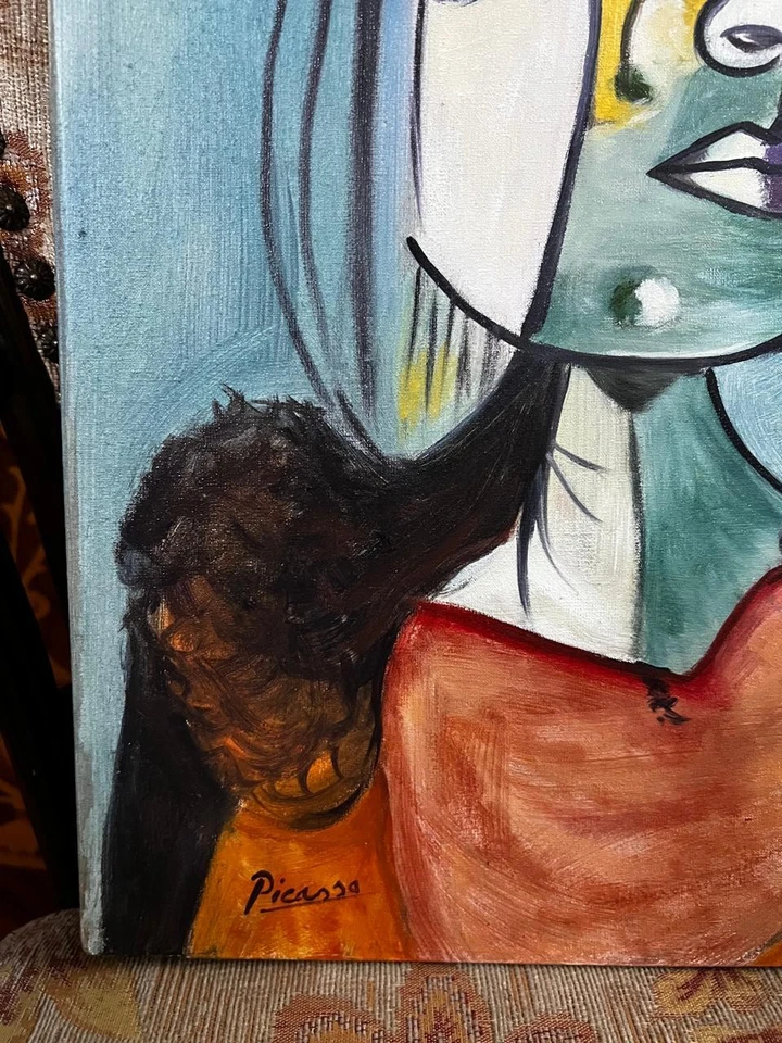 Pablo Picasso - Increíble pintura al óleo - Estampada - Firmada - A1 Foto 4 de 4