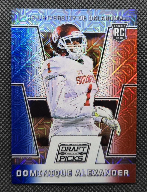 2016 Panini Prizm Draft Picks Dominique Alexander Red White Blue Mojo Rookie /25