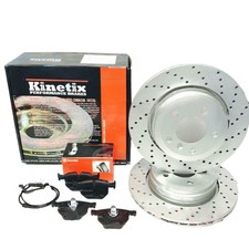 FÜR BMW 5/6ER E60 E61 E63 E64 BREMSSCHEIBEN HINTEN BREMBO BELÄGE SENSOR 320mm