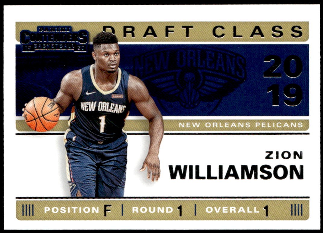 2019-20 Panini Contenders #1 Zion Williamson 2019 Draft Class Contenders E1