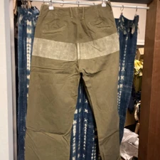 Kapital Capital Cotton Linen Pants Back Line Print S