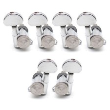 Silver 4R2L 6 Strings Electric Guitar Locking Tuning Pegs Tuners Machine Heads