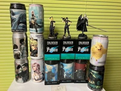 Final Fantasy  Ff7 10Th Anniversary Potion Character Can With Figure Bulk Sale