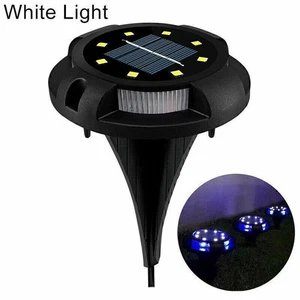 8LED Solar Power Sol lumières Plancher Patio extérieur Jardin Chemin de pelouse lampe