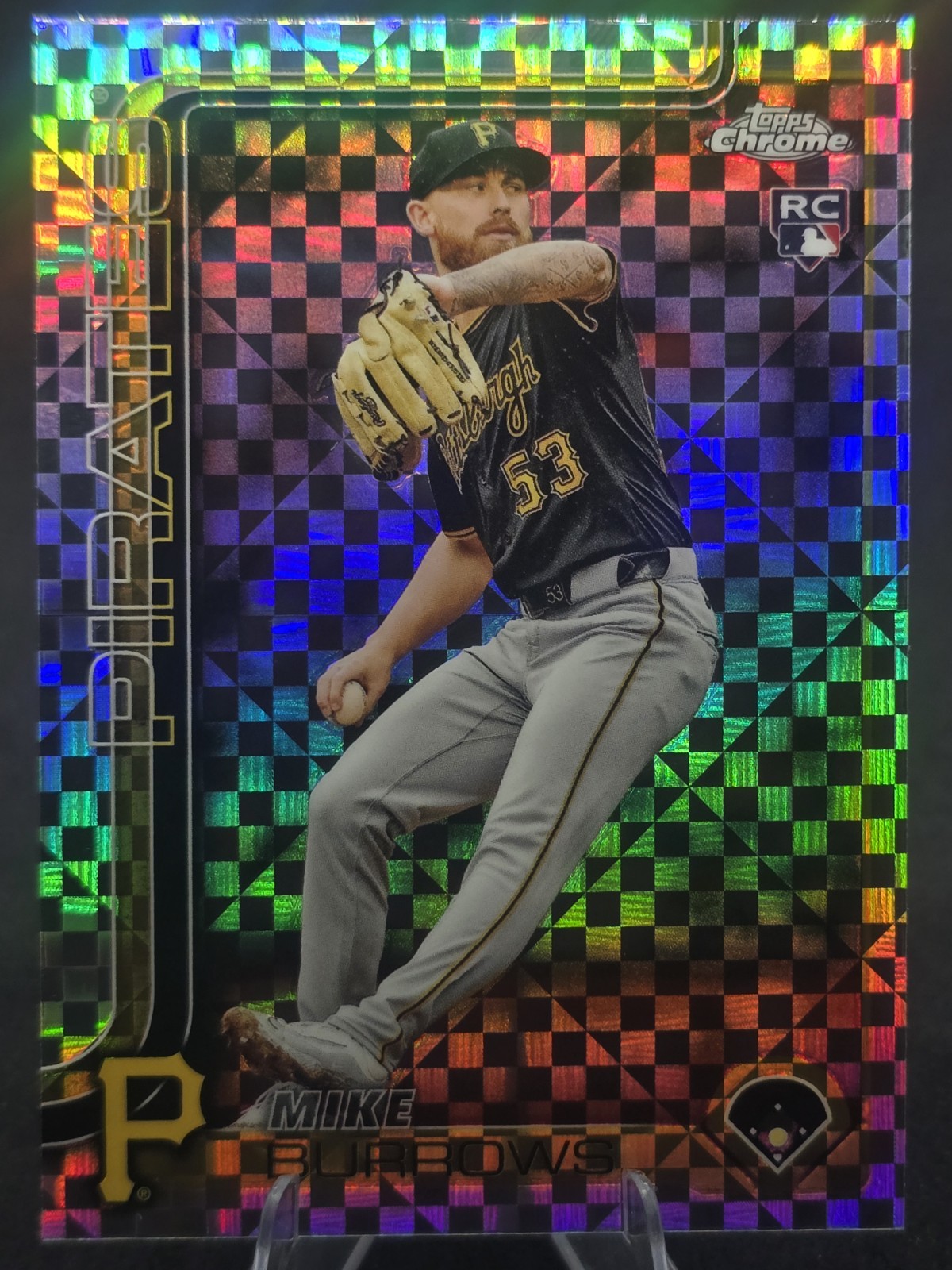 2025 Topps Chrome MIKE BURROWS #78 X-Fractor PIRATES