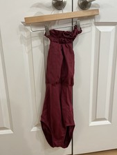 Women's So Danca Leotard Size M Maroon w/ Ruffle Halter