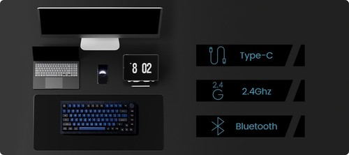 Akko Horizon 5075B Plus Kabellose mechanische Tastatur, QWERTY US, Yellow Pro - Bild 8 von 9
