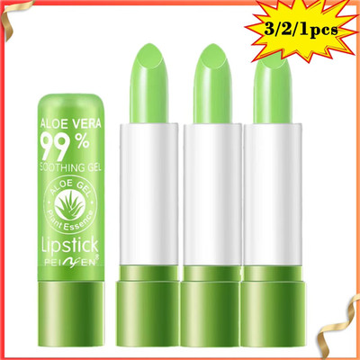 3 Pack Aloe Vera Lipstick,Magic Temperature Color Changing Lipstick Lip Gloss