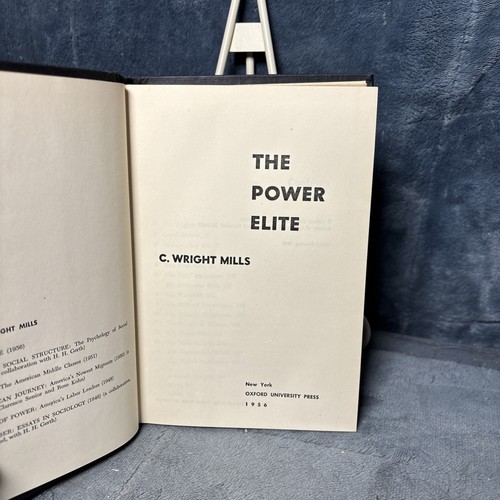 The power Elite C. Wright Mills 1957 Hardcover 3rd Printing Very Good - Picture 8 of 12