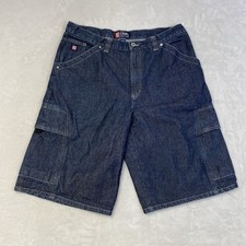 Ralph Lauren Chaps Men s 36 VTG Cargo Denim Jean Shorts Y2K Jorts Hip Hop Baggy