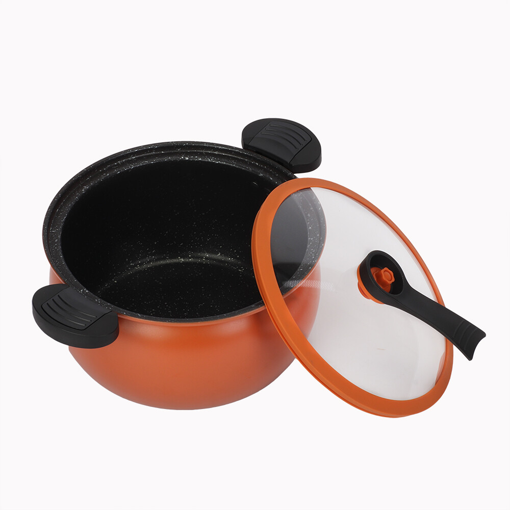 7L Iron Micro Pressure Cooker Soup Pot Non-Stick Stock Pot With Glass ...