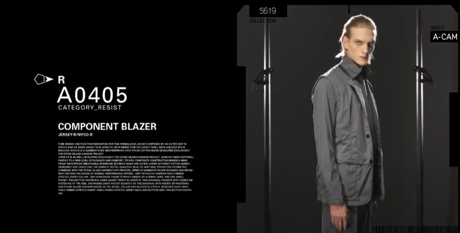 Stone Island Shadow Project Rare Component Blazer JERSEY-R/NYCO-R