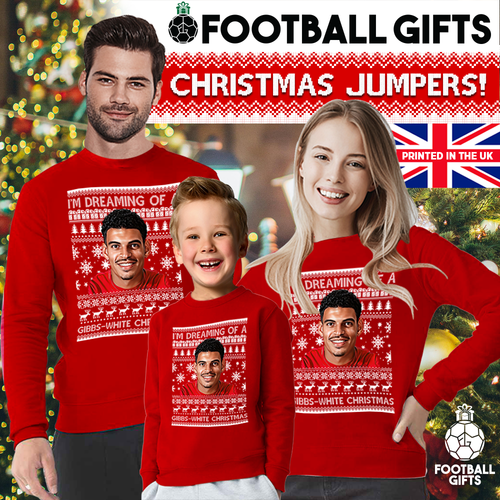 I'm Dreaming Of A Gibbs White Christmas Jumper Adults Kids Sizes Forest - Picture 2 of 2