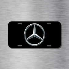 Black Mercedes Print Plate Vehicle License Plate Auto Car Tag