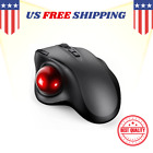 Wireless Trackball Mouse Rechargeable Ergonomic Mouse Easy Thumb Control Precise Smooth Tracking 3 Device Connection Bluetooth Or Usb