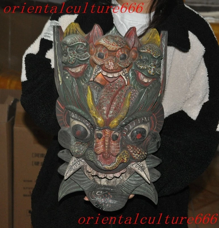 木制中式古董面具| eBay