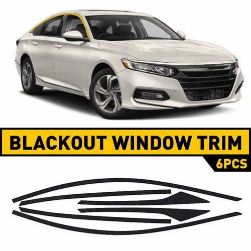 Chrome Delete Blackout Overlay for 2018-22 Honda Accord Sedan Window Trim EOR - Picture 14 of 14
