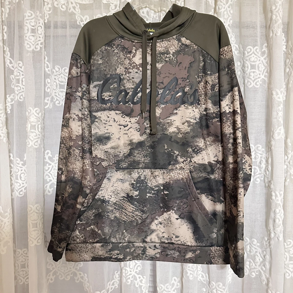 Cabelas Men True Timber Camo Hoodie Sweatshirt Size Large
