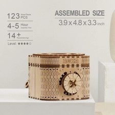 Robotime Rokr 123Pcs Treasure Box Creative 3D Wooden Puzzle Game Assembly Toys C