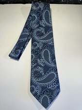 Vintage Tie Blue Paisley Polyester The Mens Store Sears Necktie 1970s retro look