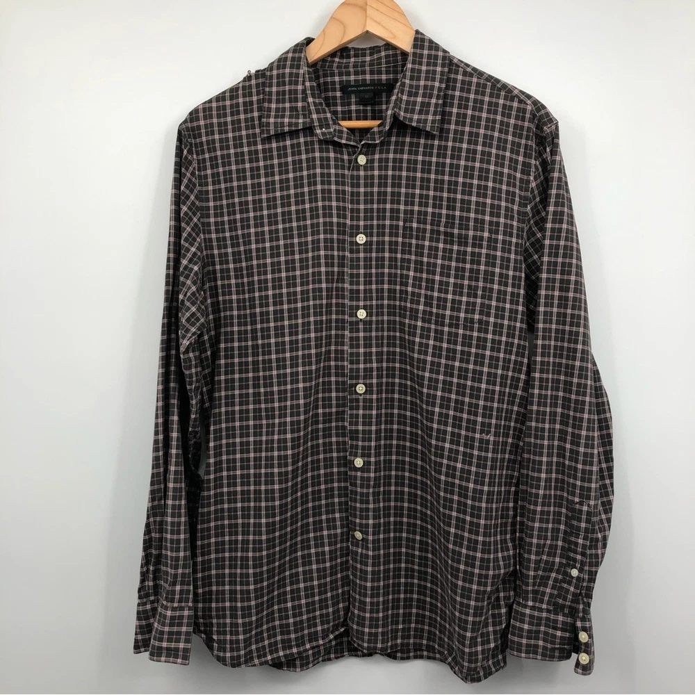 Chemise John Varvatos Homme – 14.5 US / 37 IT – Manches Longues – Multicolore Carreaux