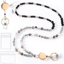 Retractable Lanyards for ID Badges Cute Teacher Lanyard with ID Holder Natura...