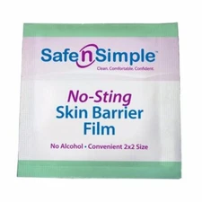 Skin Barrier Wipe Safe n Simple Individual Packet 2 X 2