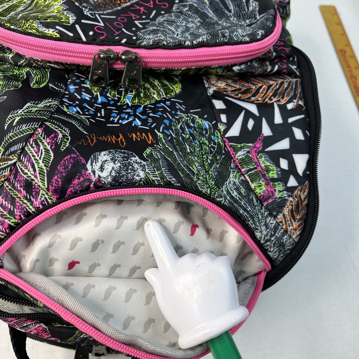 Sakroots Backpack Laptop School Bag Colorful Wildlife Design 