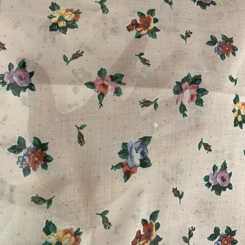'98 Daisy Kingdom Victorian Garden Allover Fabric Semi Sheer Peach Floral 3.89 y - Picture 3 of 5