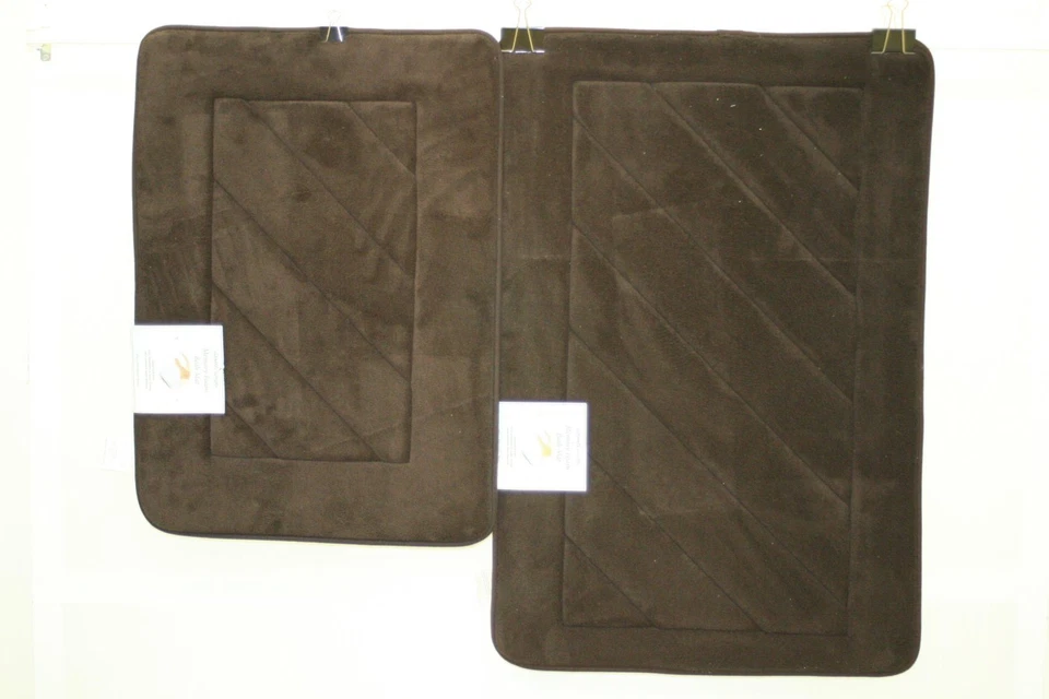 Alfombra de baño de espuma viscoelástica súper felpa a rayas diagonales varios tamaños y colores Foto 2 de 4