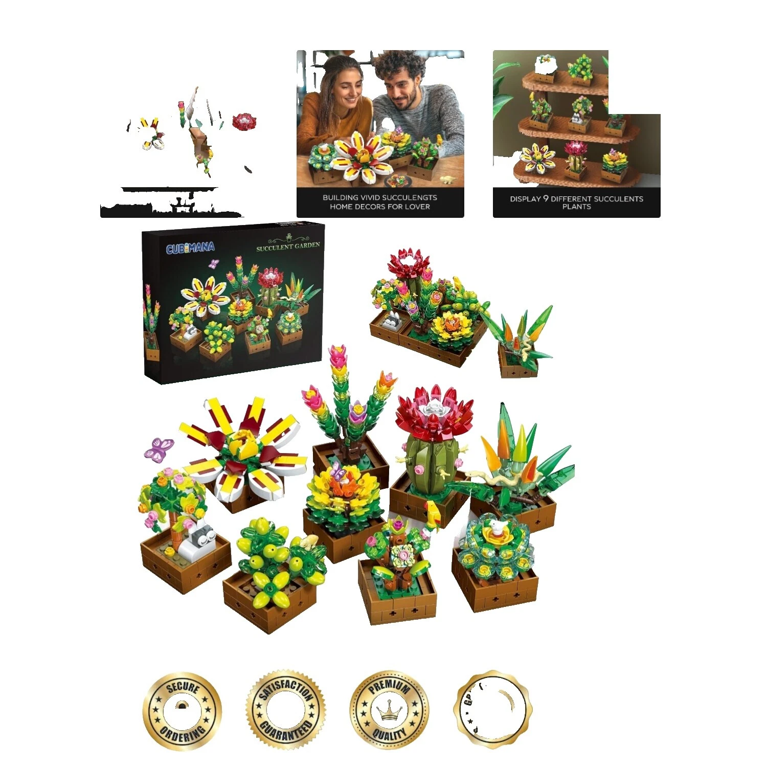 Cestas de planta cuadrada de resina, macetas, cubos de Ventana