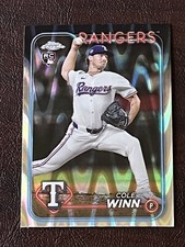 2024 Topps Chrome Update Series #USC80 Cole Winn RC  RayWave Refractor Rangers
