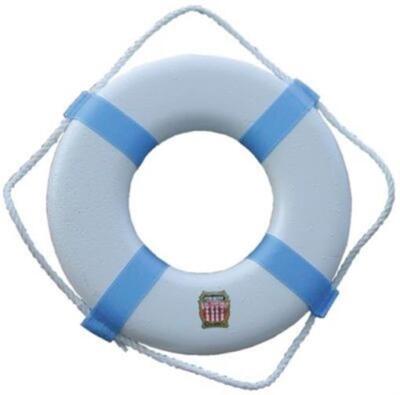 Cal June Jim-Buoy P20 Swimming Pool and Decorative Life Ring, 20'' White P-20