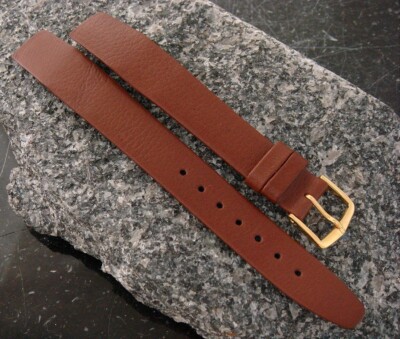 Vintage Hirsch Cocoa Quality Calf Leather 16mm Open-ended Watch Strap