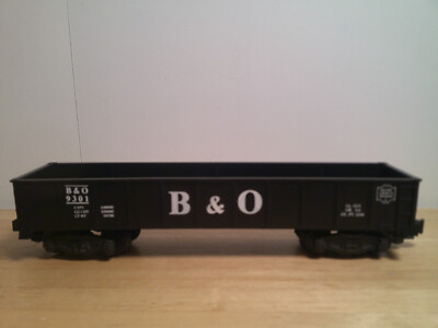 1981/83 VINTAGE AMERICAN FLYER #9301 B&O GONDOLA WITH METAL TRUCKS & KNUCKLE COU