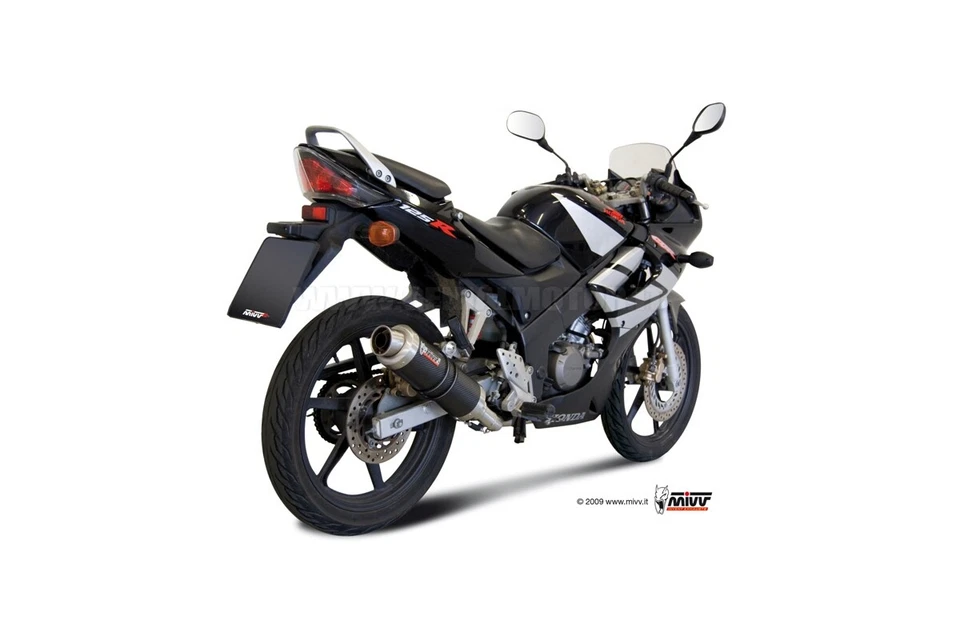 Escape completo Mivv GP fibra de carbono para Honda Cbr 125 R 2004 > 2010 Foto 2 de 3