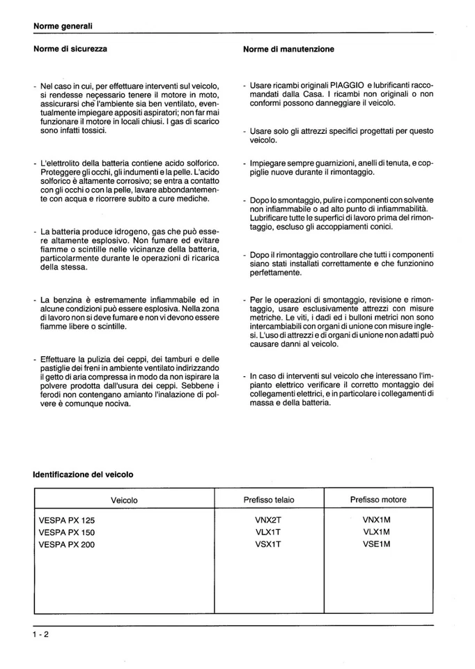 OFFICINA VESPA PX 125 150 200 + VARIANTE PX 125E PX 150E PX 200E Catalogo - Immagine 3 di 4