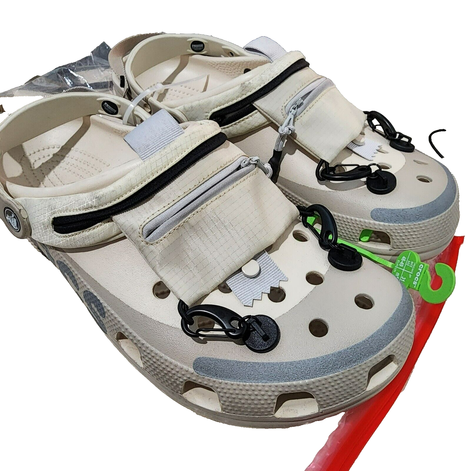 Crocs Classic Venture Pack 2 Slip On Clogs 'Silver Beige' 208030-16T Mens Sz 13
