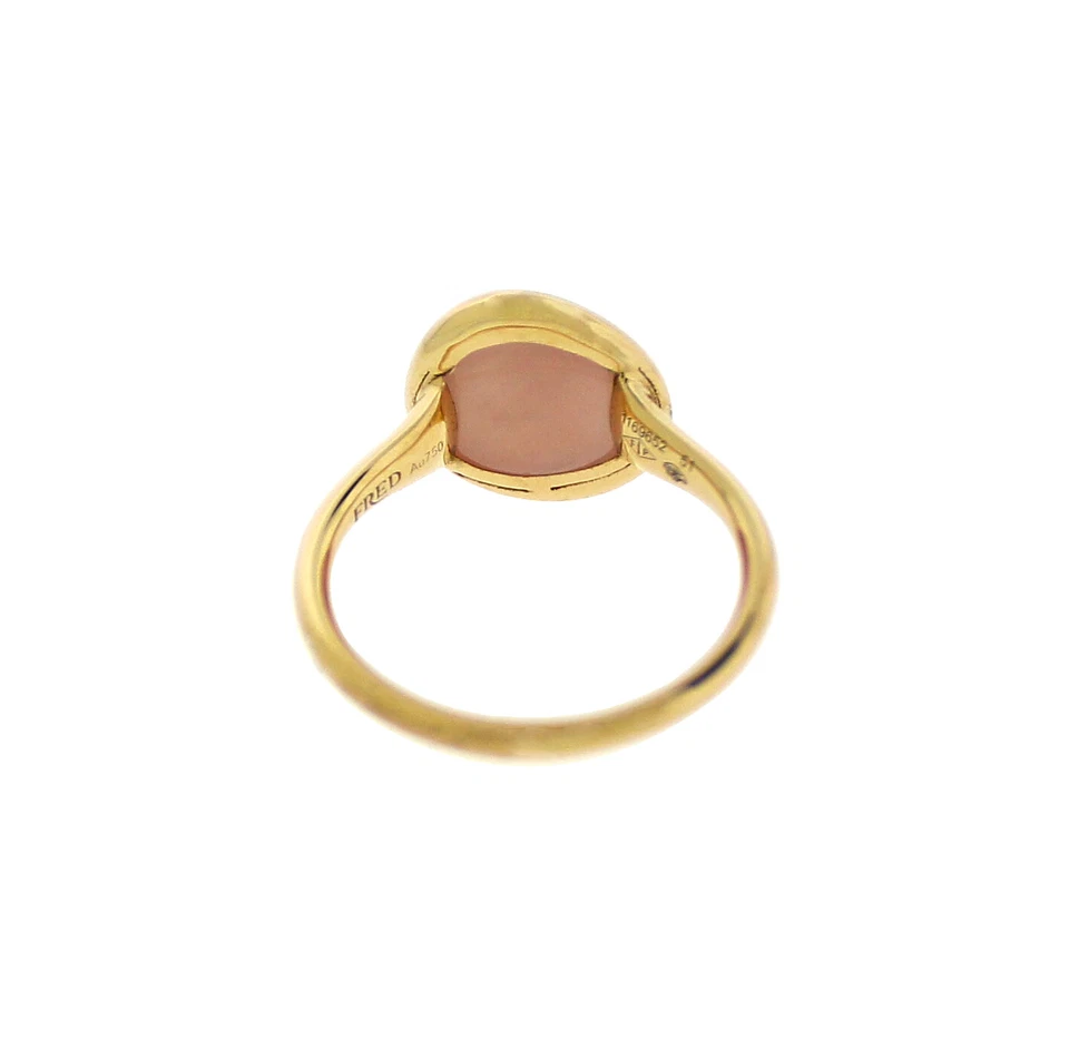 Anillo de cuarzo rosa Fred Paris Belle Rives en oro rosa de 18 k Foto 2 de 4