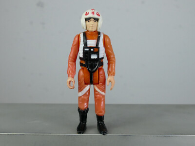3516 STAR WARS VINTAGE LUKE SKYWALKER X-WING PILOT LOW EMBLEMS LIGHT ORANGE VARI