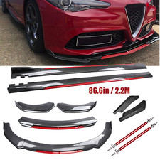 Front Bumper Lip Spoiler Side Skirt Carbon Fiber For Alfa Romeo Giulia Bod Kit Front Bumper Lip Spoiler Side Skirt Carbon Fiber For Alfa Romeo Giulia Bod Kit