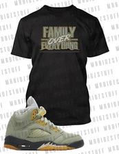 Family Over Everything Graphic Tee Shirt To Match J5 Jade Horizon Sneaker Sport