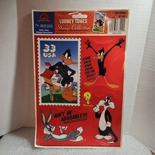 Looney Tunes USPS '99 Window Cling Stamp Collection DAFFY Sylvester BUGS BUNNY